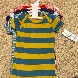 Carter's Kids Striped Teal and Yellow Shirt